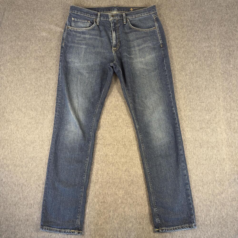 Roark Standard Slim Fit Jeans Mens 34x32 Blue HWY 133 Hemp Denim Medium Wash
